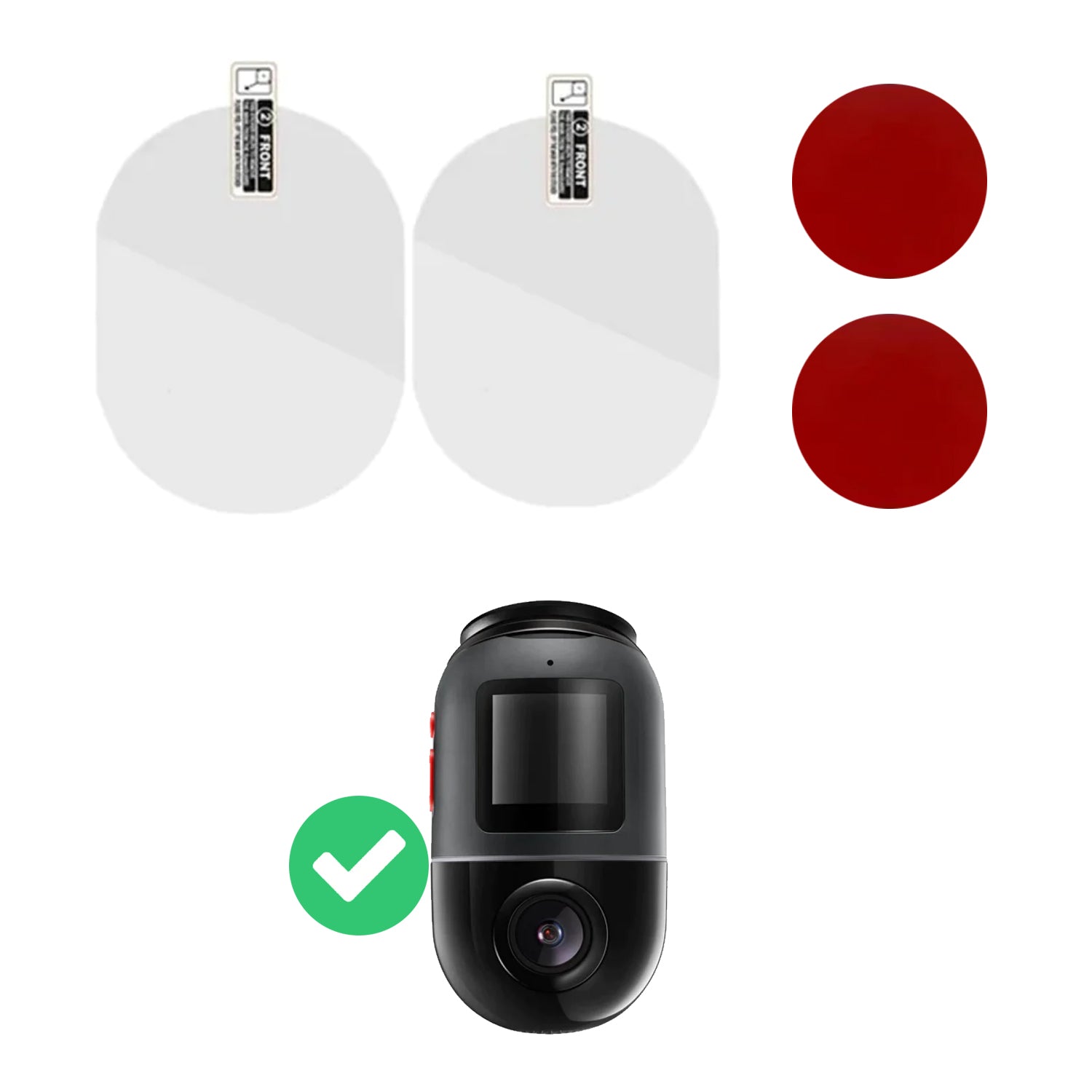 For 70mai Dash Cam Mount With Heat Resistant Adhesive Film 70 Mai A800S  A800 A500 A500S Lite D02 D05 D08 Cam Pro Bracket Static Electricity Sticker